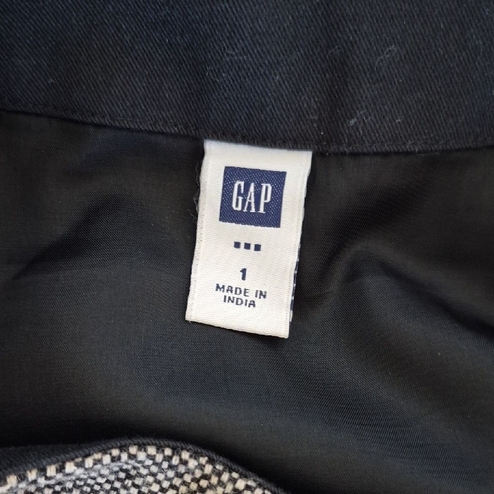 GAP Monochrome Tweed A-Line Wool Skirt - Picture 2 of 8